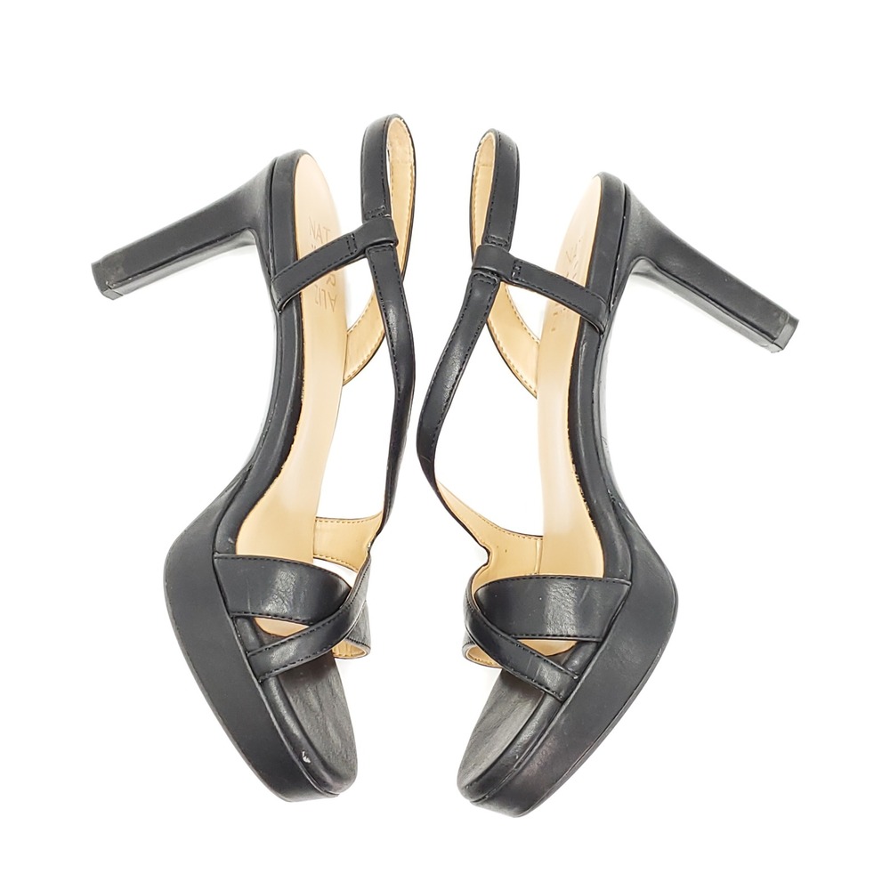 Naturalizer Abby Platform Heeled Slingback Sandals Black Womens Size 7M - Picture 7 of 11